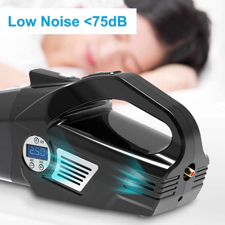 4 in 1 Portable Car Vacuum Cleaner with Digital Air Compressor Pump, High Power 6000Pa Handheld Vacuum w/Light, Tire Inflator-grikey