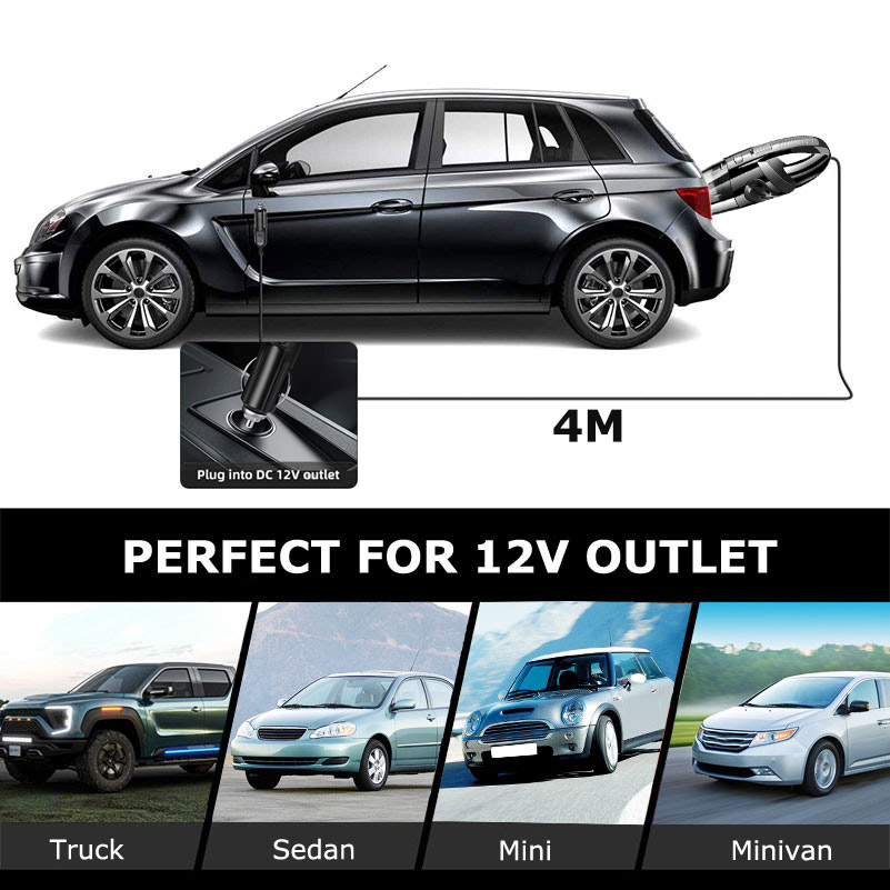 Car Vacuum Cleaner Portable High Power Mini Handheld Vacuum Cleaner for Wet and Dry Cleaning 12V DC Cord Auto Vaccum with Bag-grikey