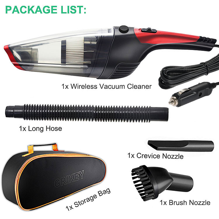 Dry and Wet Car Vacuum Cleaner Handheld Vacuum Cleaner Auto Vacuum Cleaner For Car-grikey