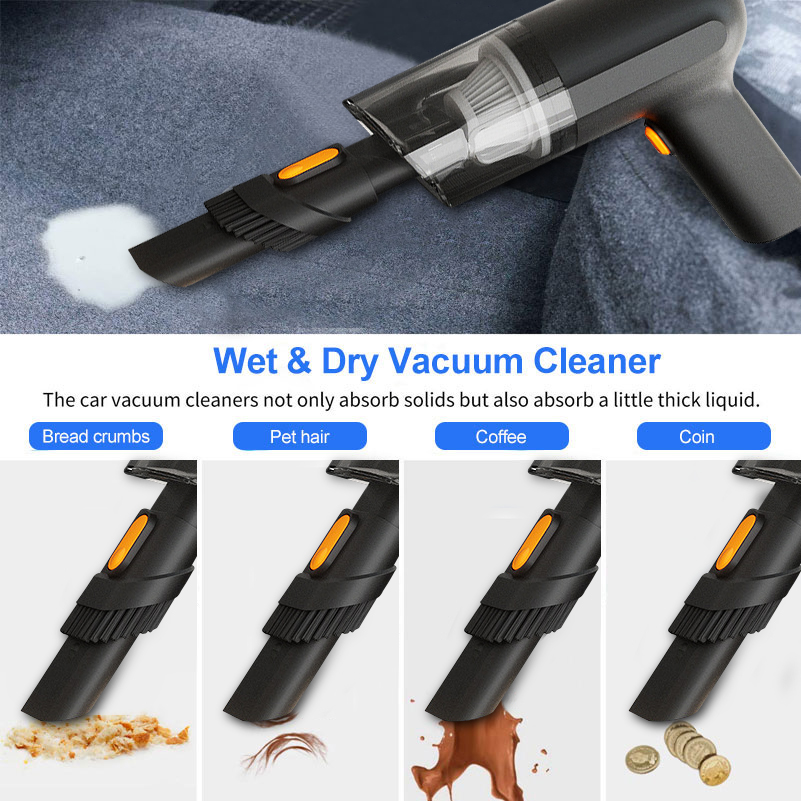 Car Vacuum Cleaner 12V DC Corded Portable Handheld Vaccum Cleaner Auto Accessories Kit for Detailing & Cleaning Car Interior-grikey
