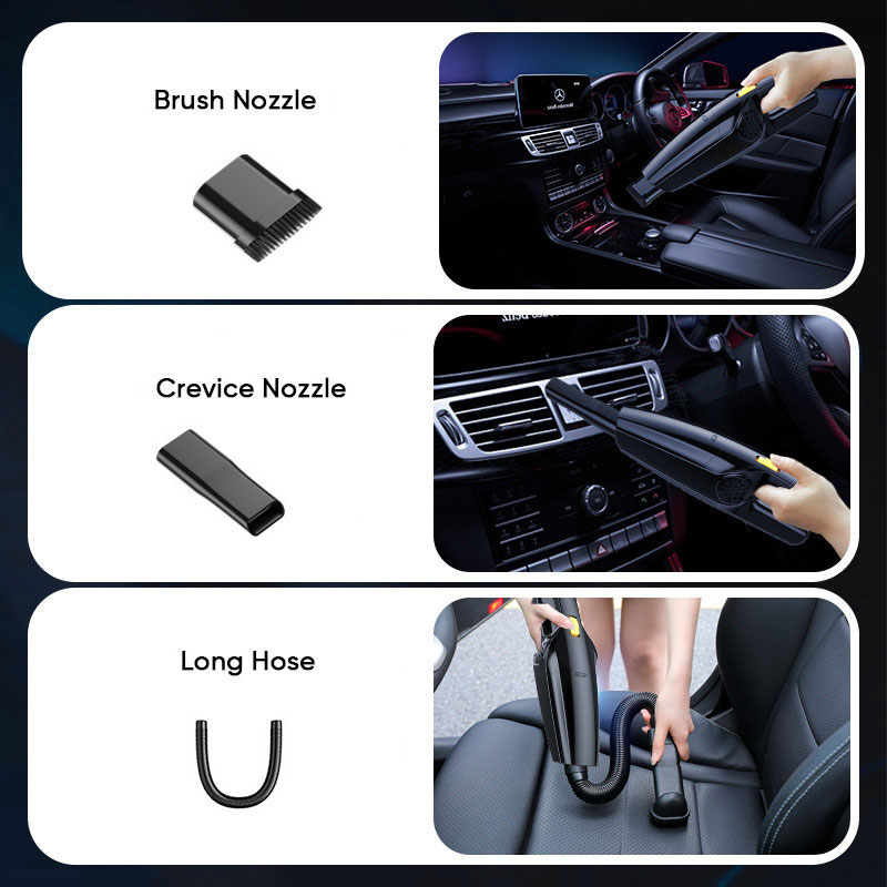 Cordless Portable Car Vacuum Cleaner 8000Pa Powerful Suction Rechargeable Auto Vaccum Cleaner for Home Office Sofa Desk-grikey
