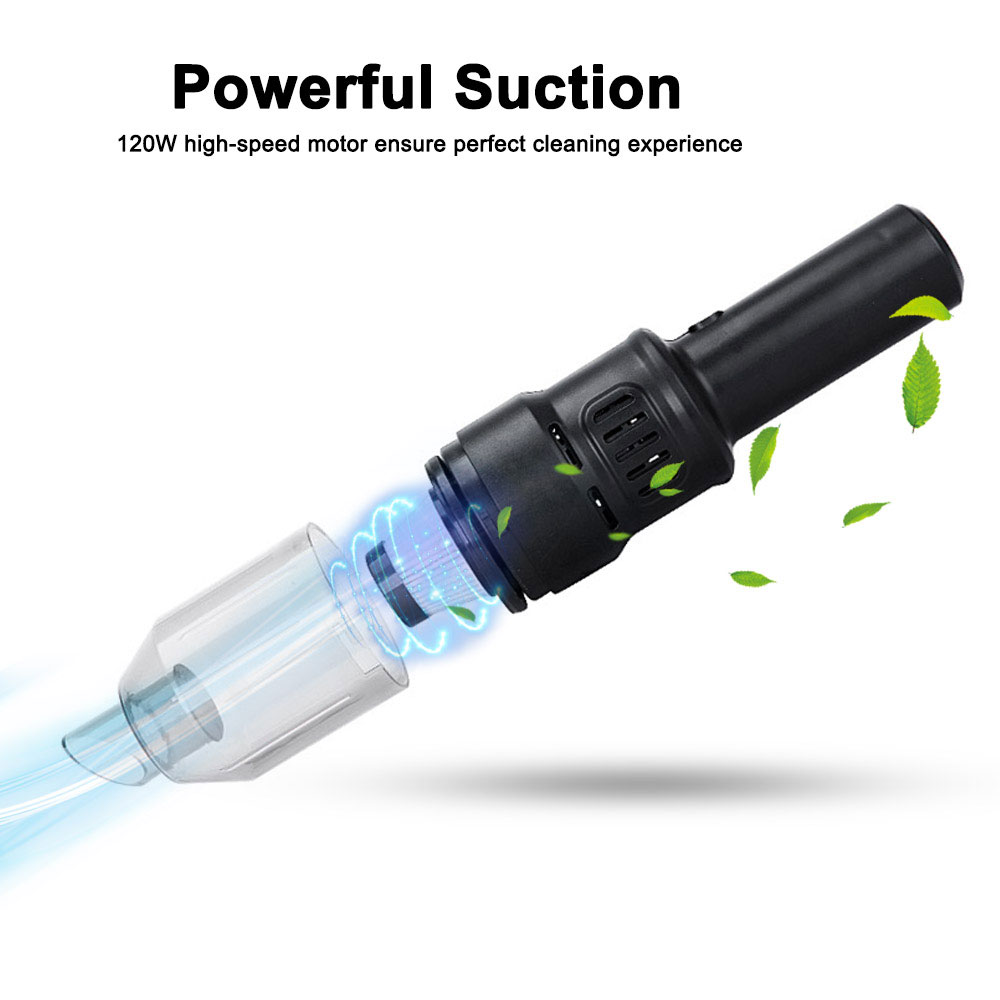 Handheld Vacuum Cleaner Cordless Portable Car Vacuum Cleaner 120W High Power USB Charging for Home Office Car Cleaning-grikey