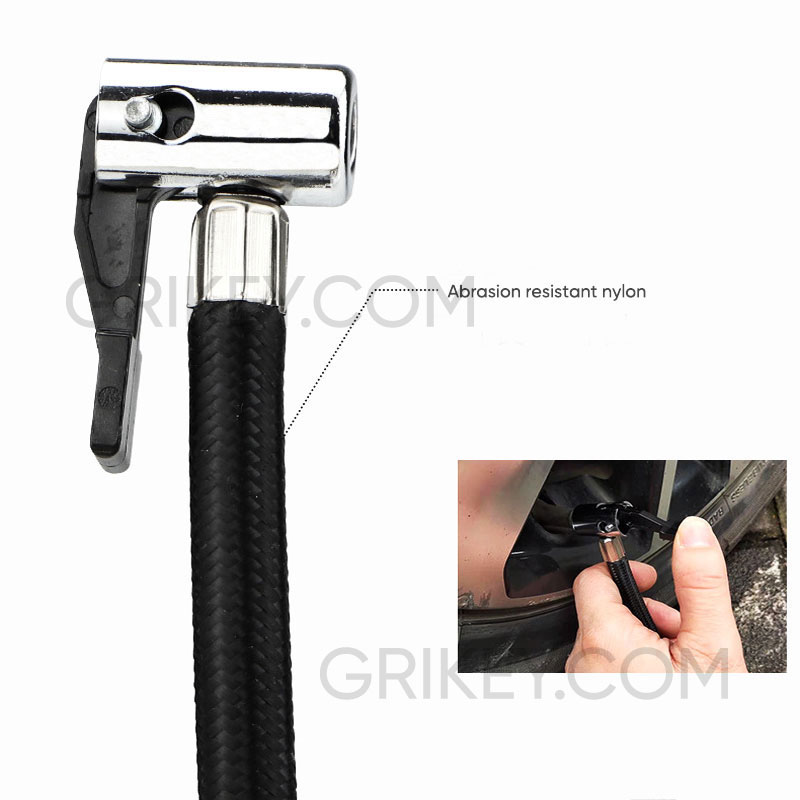 Portable Tire Inflator 12V DC Car Tire Pump with Pressure Gauge Fast Inflation Air Compressor with LED Light for Auto Bike Balls-grikey