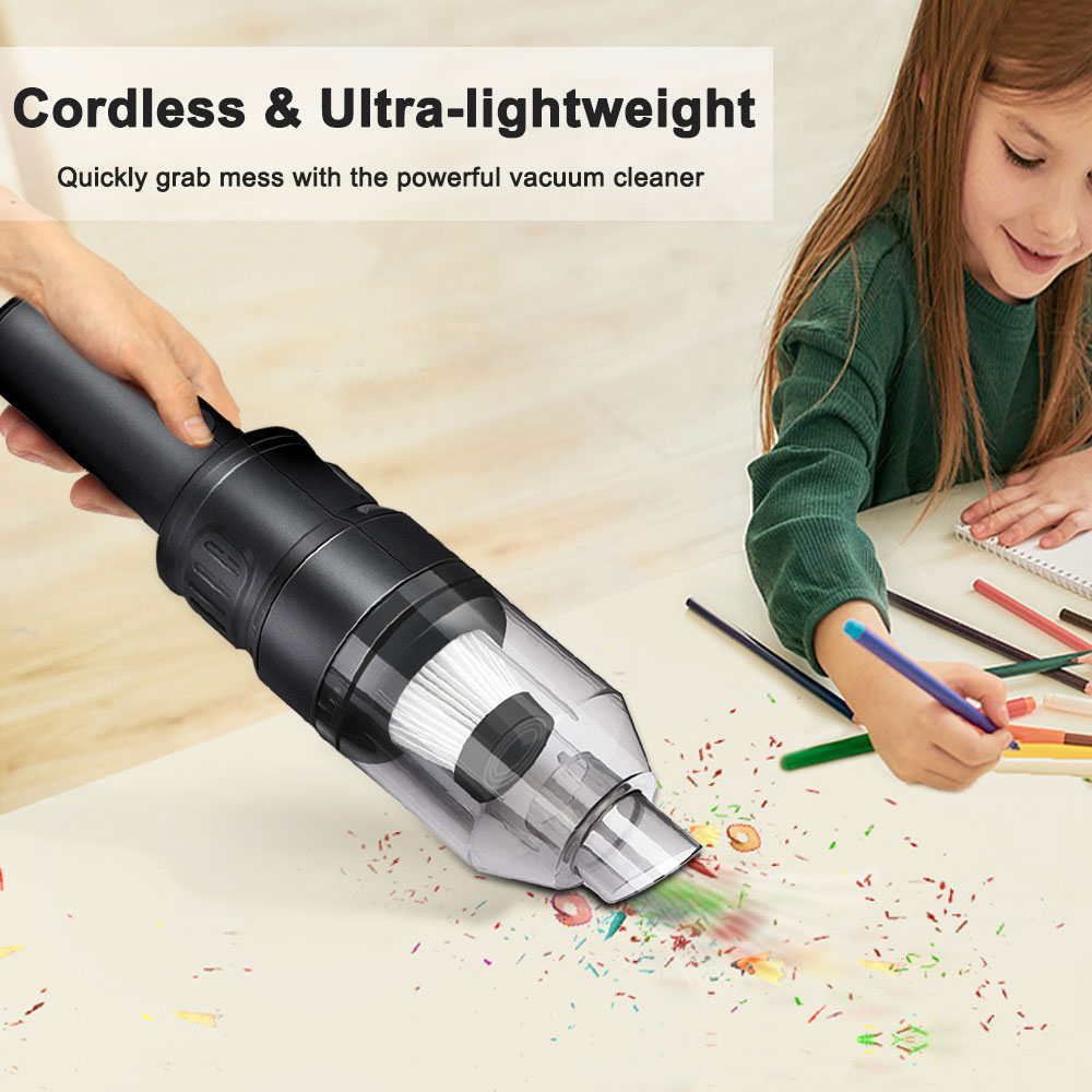 Handheld Vacuum Cleaner Cordless Portable Car Vacuum Cleaner 120W High Power USB Charging for Home Office Car Cleaning-grikey