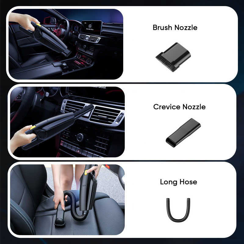 Car Vacuum Cleaner 120W High Power 12V DC Portable Handheld Corded Auto Vaccum Cleaner Car Accessory for Quick Cleaning -grikey