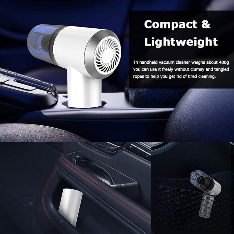 Mini Vacuum Cleaner Cordless Portable Car Vacuum Cleaner with LED Light Rechargeable Mini Vacuum for Home Office Pet Hair Cleaning-grikey