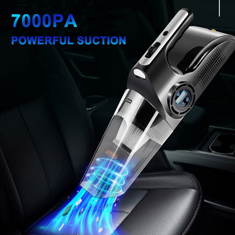 Car Vacuum Cleaner Tire Inflator Portable Air Compressor with Digital Tire Pressure Gauge LCD Display and LED Light-grikey