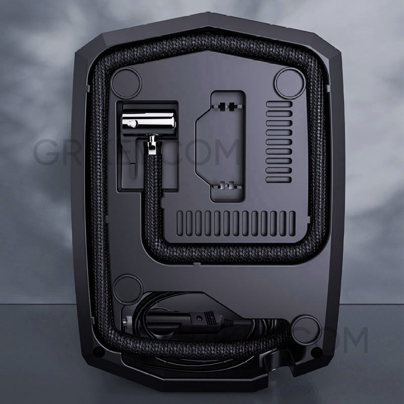 Tire Inflator Air Compressor with Pressure Gauge LED Light 12V DC Portable Electric Air Pump Tyre Inflator for Car Tires -grikey