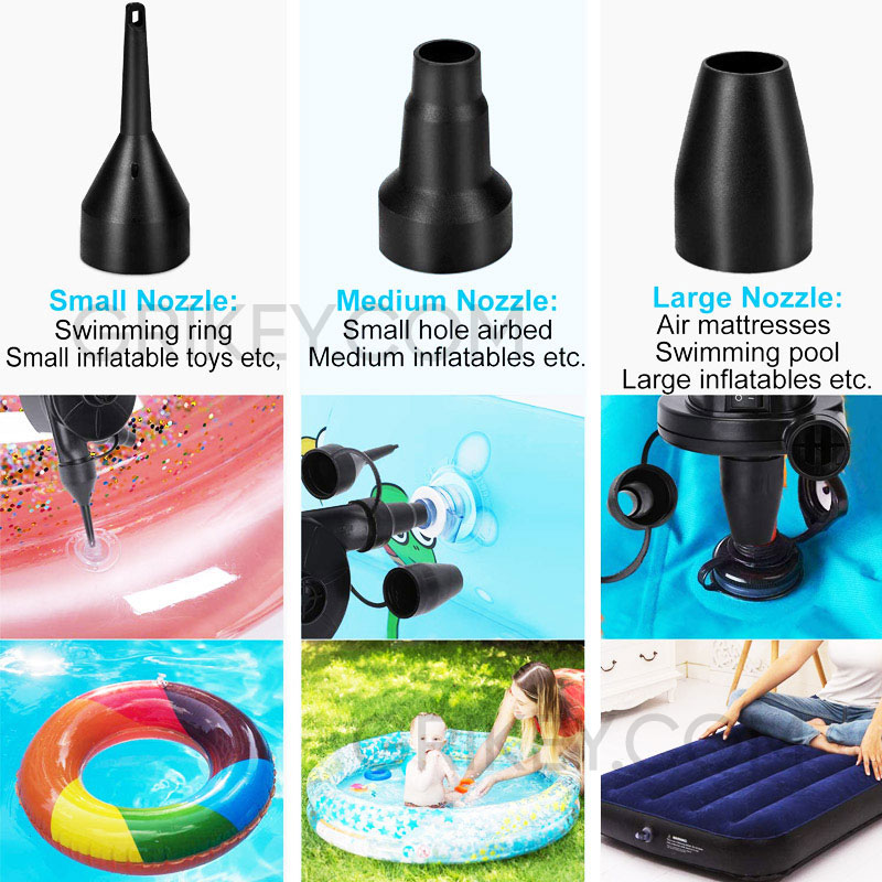 Air Pump for Inflatables Rechargeable Electric Pump Inflator/Deflator for Camping Inflatable Cushion Air Mattress Bed Pool Toy-grikey
