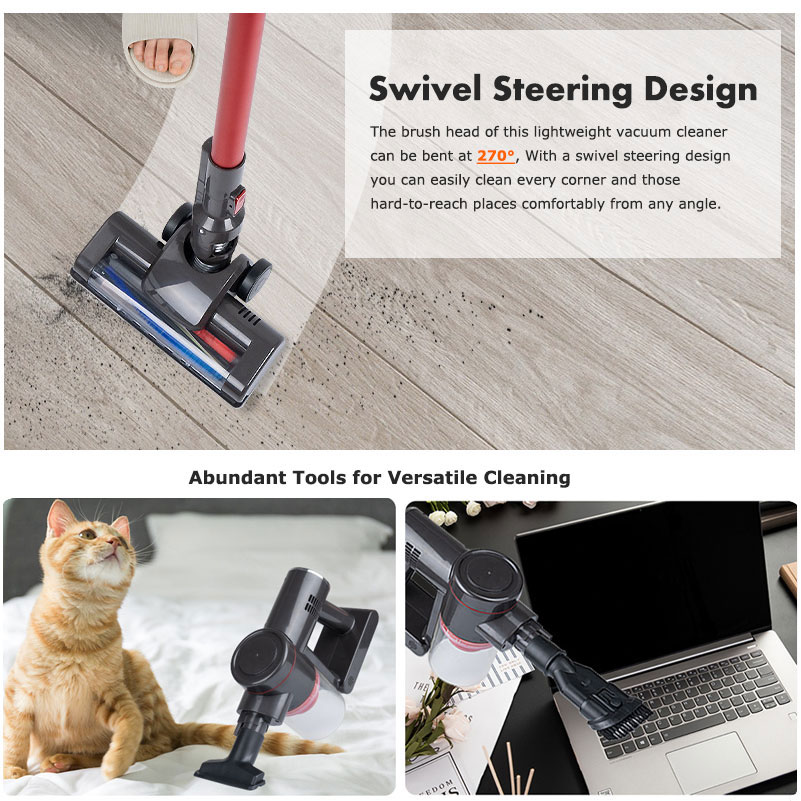 Cordless Stick Vacuum Cleaner 20KPa Powerful Suction Brushless Motor Stick Handheld Vacuum for Home Hard Floor Carpet Pet Car-grikey