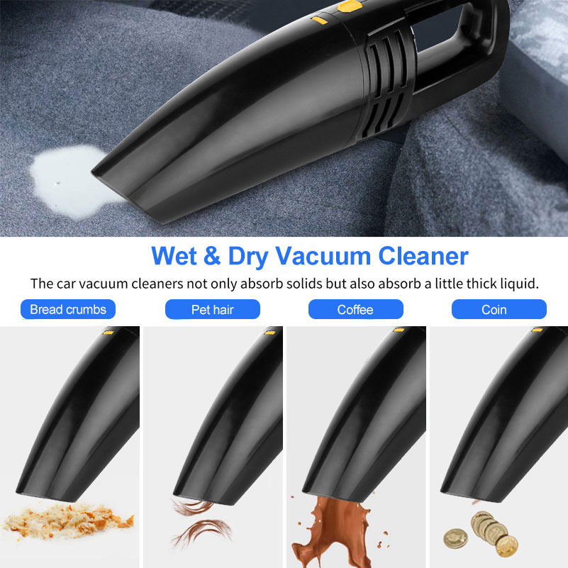 Car Vacuum Cleaner 120W High Power Portable Handheld Auto Vacuum Cleaner with 5M Long Corded Car Accessory for Quick Cleaning-grikey
