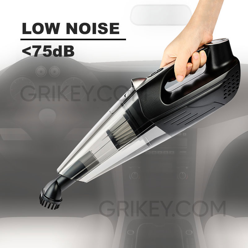 Car Vacuum Cleaner Tire Inflator 4-in-1 Portable Vacuum Cleaner with LCD Digital Display and LED Light 12V DC Handheld Cleaner-grikey
