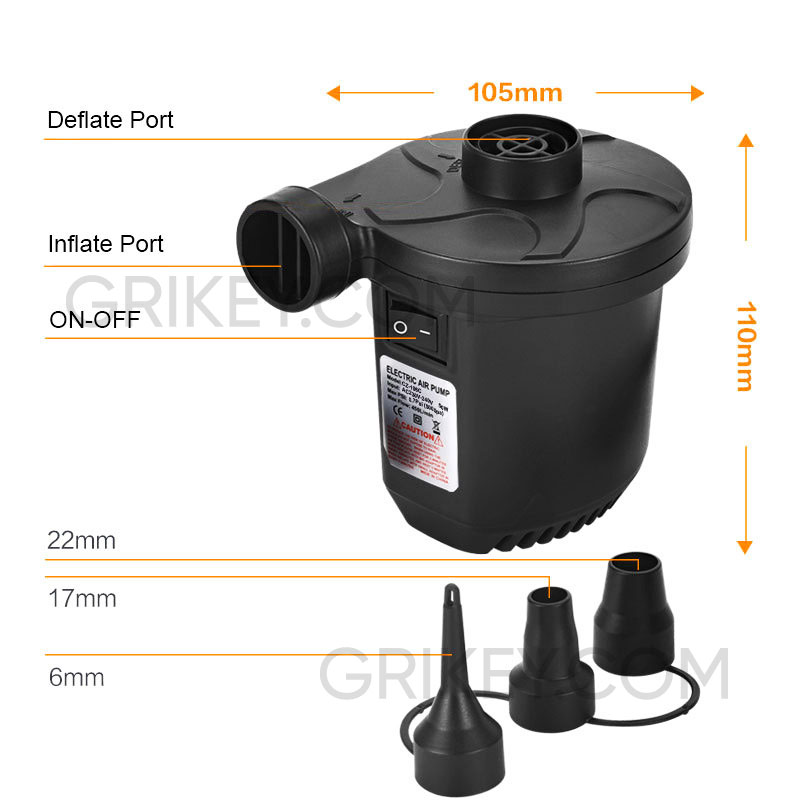 Air Pump for Inflatables Portable Quick-Fill Inflator/Deflator for Outdoor Camping Inflatable Cushions Air Mattress Beds Boats-grikey