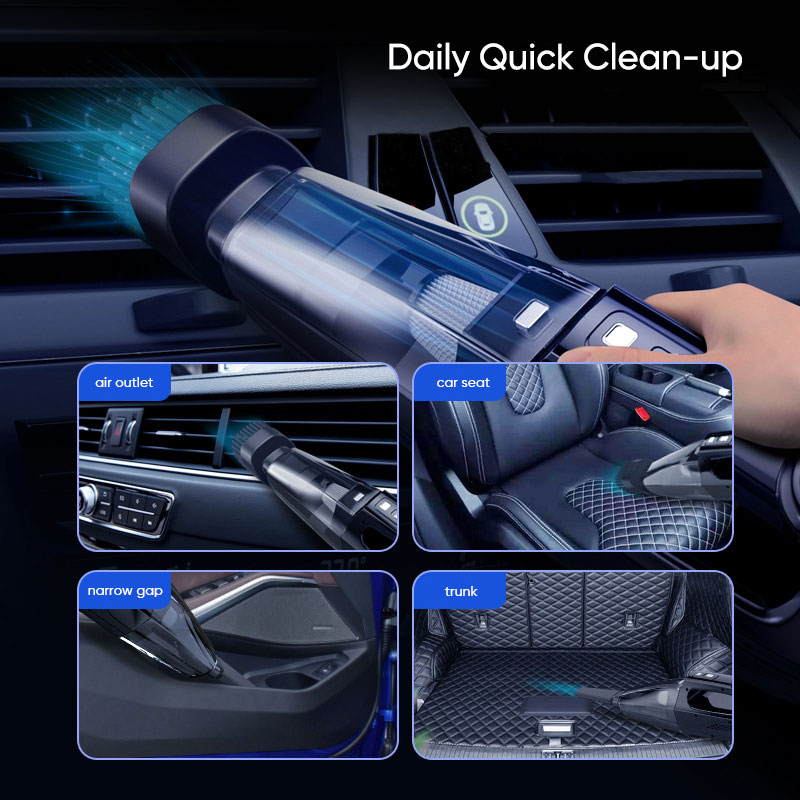  4-in-1 Car Vacuum Cleaner DC 12V Tire Inflator Portable Air Compressor with Digital Tire Pressure Gauge LCD Display LED Light-grikey