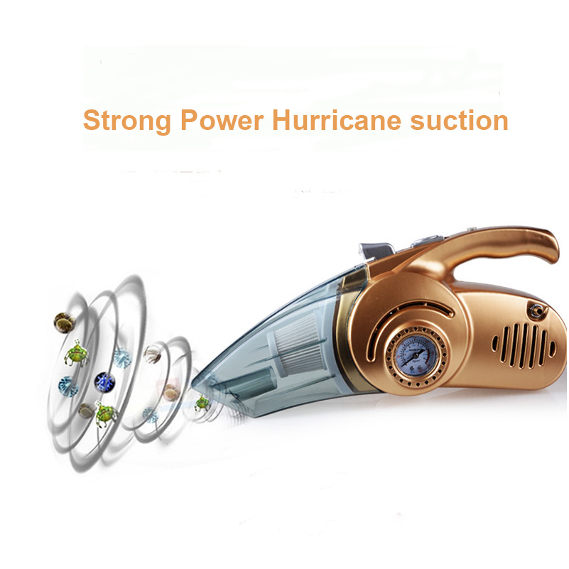 GRIKEY 4 in 1 Vacuum Cleaner Tire Inflator Pump Car Powerful Handheld Vacuum Cleaner 12V Pressure Measurement with LED Lights-grikey