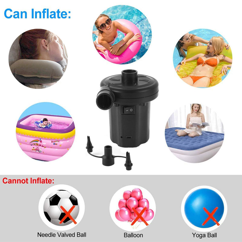 Air Pump for Inflatables Rechargeable Electric Pump Inflator/Deflator for Camping Inflatable Cushion Air Mattress Bed Pool Toy-grikey