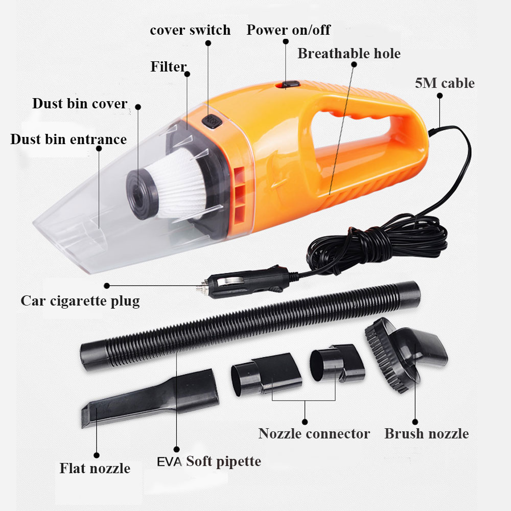  Portable Car Vacuum Cleaner 12V Strong Vacuum Cleaner For Machine -grikey