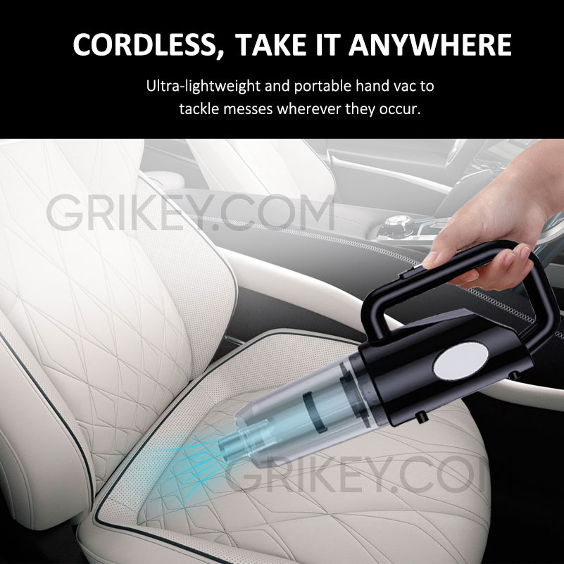 Cordless Handheld Vacuum Lightweight Portable Household Stick Vac Powerful Cordless Vaccum Cleaner for Car Home Hardwood Floor-grikey