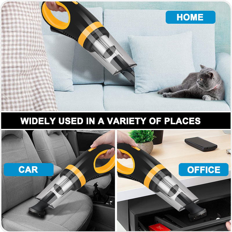 Handheld Vacuum Cordless Powered Battery Rechargeable Portable Powerful Cyclonic Suction Vacuums Cleaner for Home Office and Car-grikey