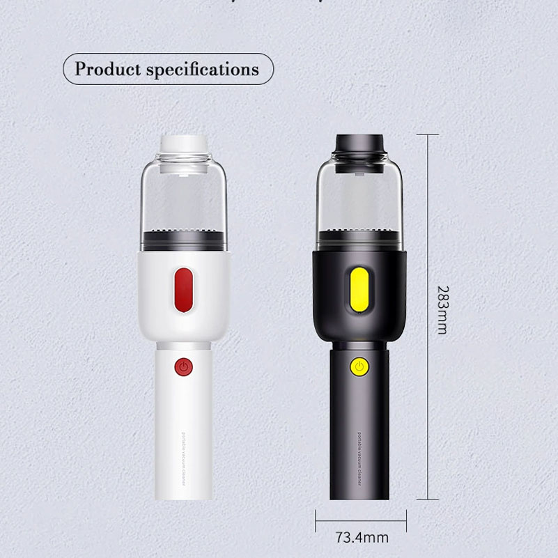 Cordless Handheld Vacuum Cleaner USB Rechargeable Portable Mini Size for Car Home Office Pets Hair Cleaning, Fast Charging Black-grikey