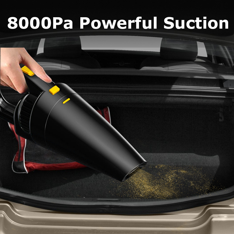 Car Vacuum Cleaner High Power 12V DC Portable Corded Handheld Vacuum Cleaner 8000Pa Strong Suction for Car Interior Cleaning -grikey
