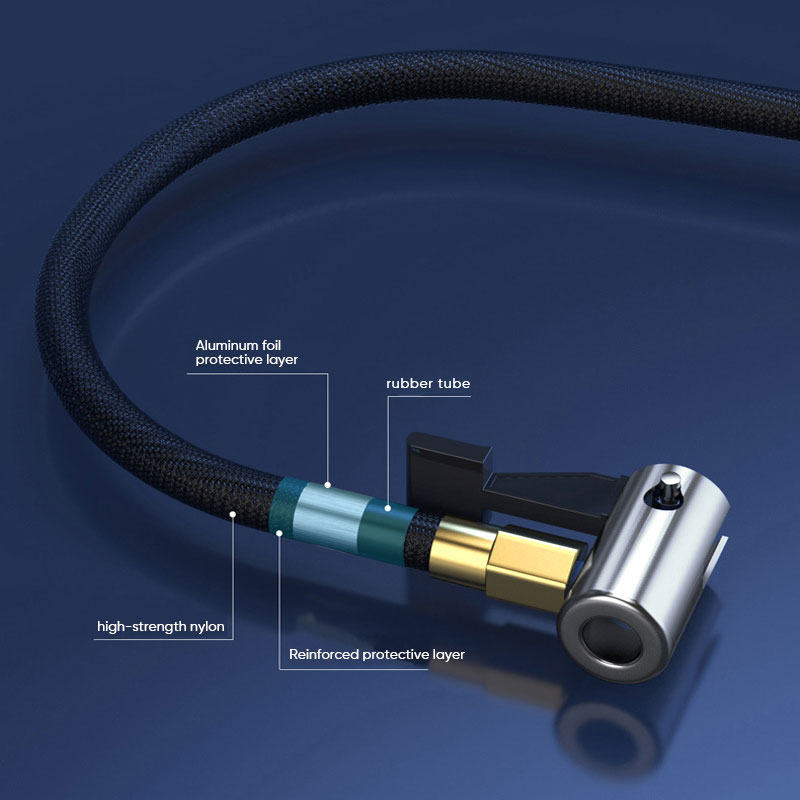  4-in-1 Car Vacuum Cleaner DC 12V Tire Inflator Portable Air Compressor with Digital Tire Pressure Gauge LCD Display LED Light-grikey