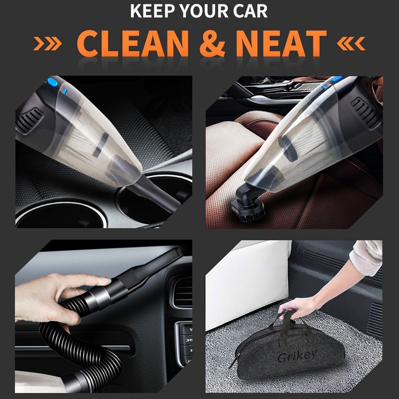 USB Powerful Wireless Vacuum Cleaner Car Vacuum Cleaner for Car Handheld Portable Vacuum Cleaner Car Wireless Vaccums Cleaners-grikey