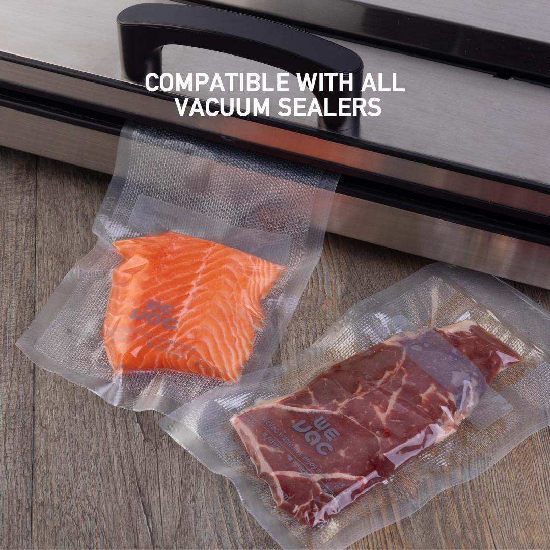 Vacuum Sealer Bags (100 Counts)-Wevac Embossed Vacuum Sealer Bags