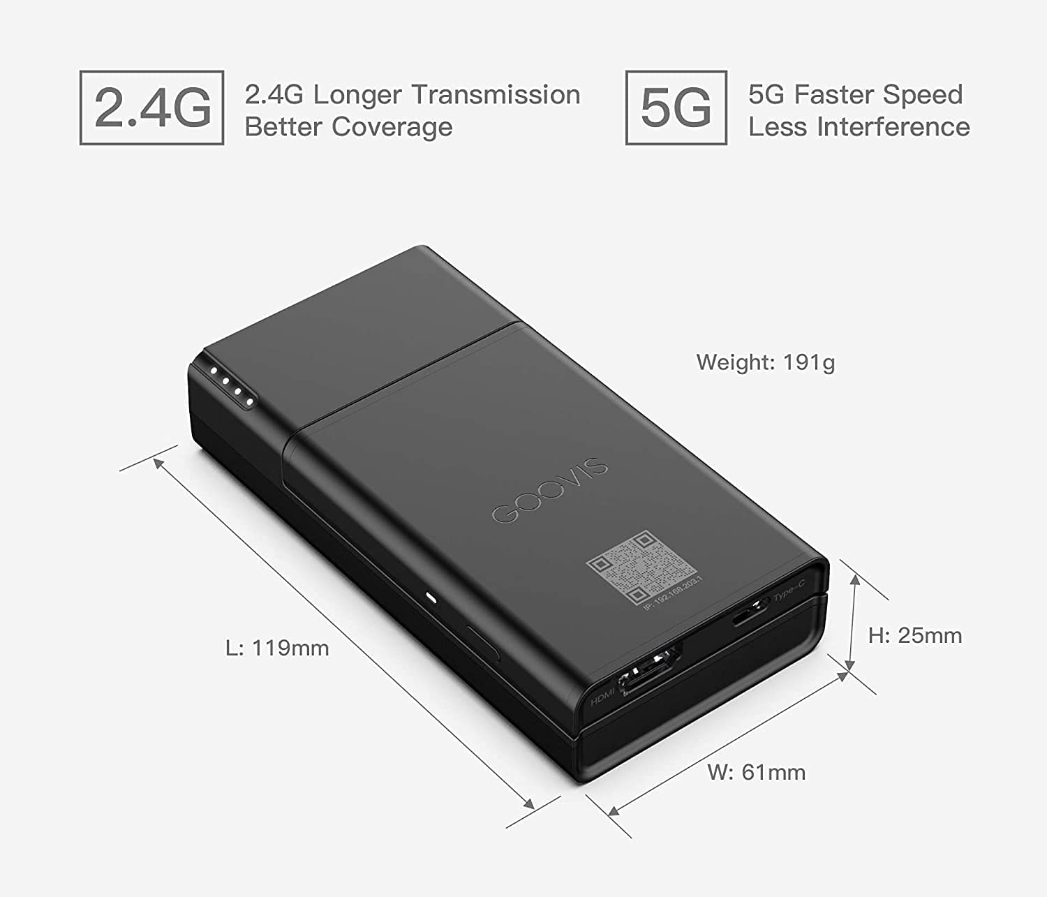 GOOVIS Lite with wireless cast, 3D Movies Virtual Reality with Dual 2K