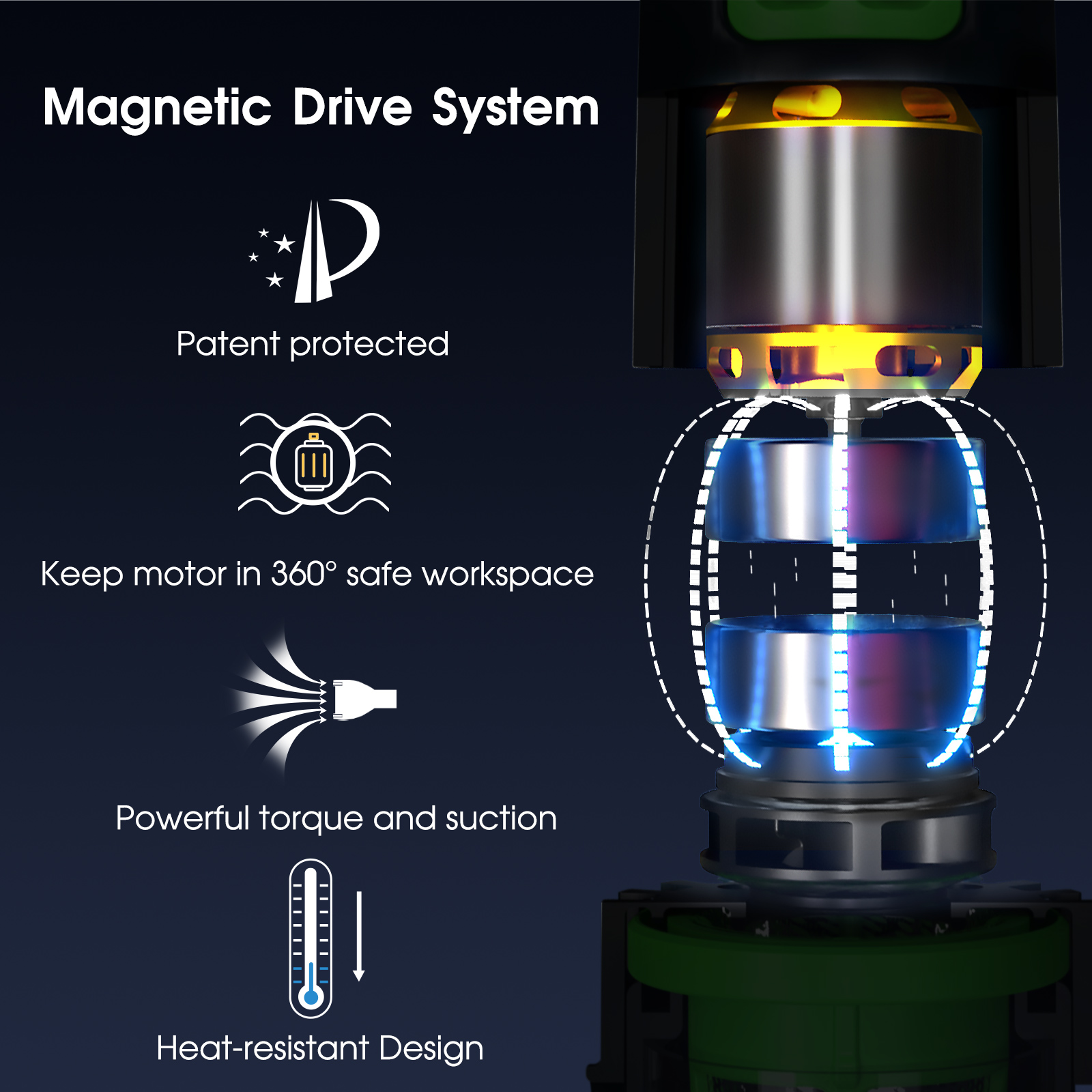 AQUA FYSH AQ10 Pool Vacuum for Above Ground Pool,Hot Tubs,Spas  Magnetic Drive Design