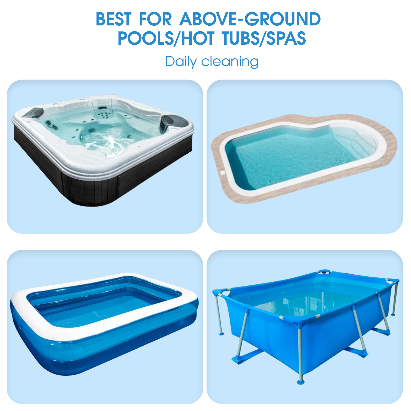 AQUA FYSH AQ10 Pool Vacuum for Above Ground Pool,Hot