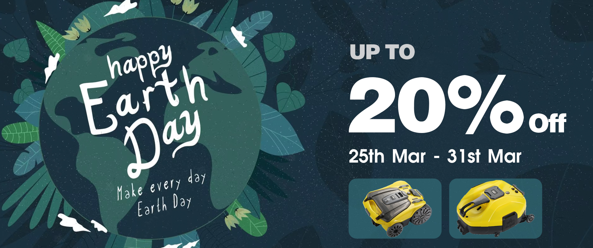ELF08 Pro robotic pool cleaner,
Earth day up to 20% off
