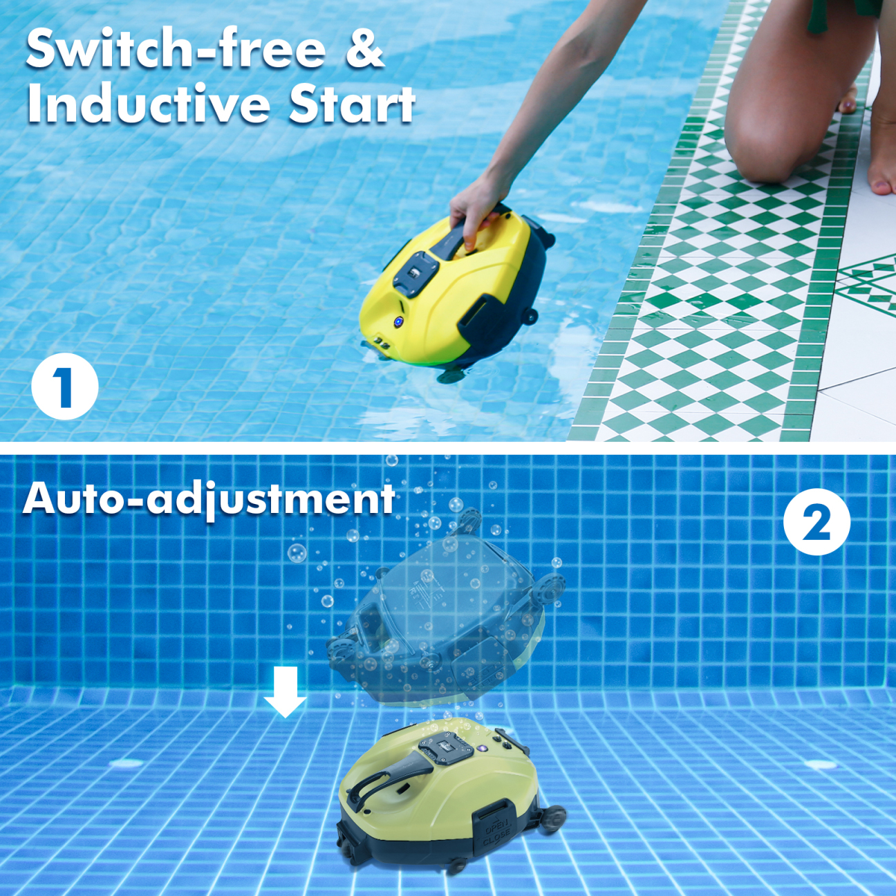 AquafyshJET10 Cordless Swimming Pool Smart Robot Lightweight Cleaner