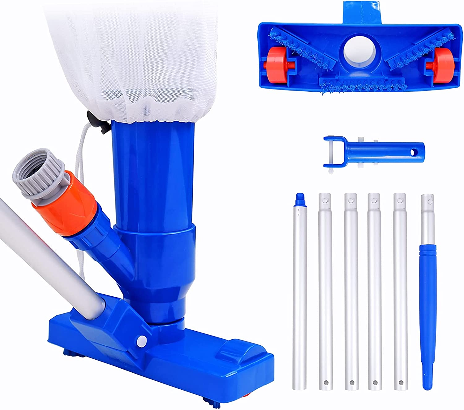 Portable Pool Vacuums Jet Cleaner Kit for Above Ground Pools, Spa Pond Mini Vacuum Cleaner