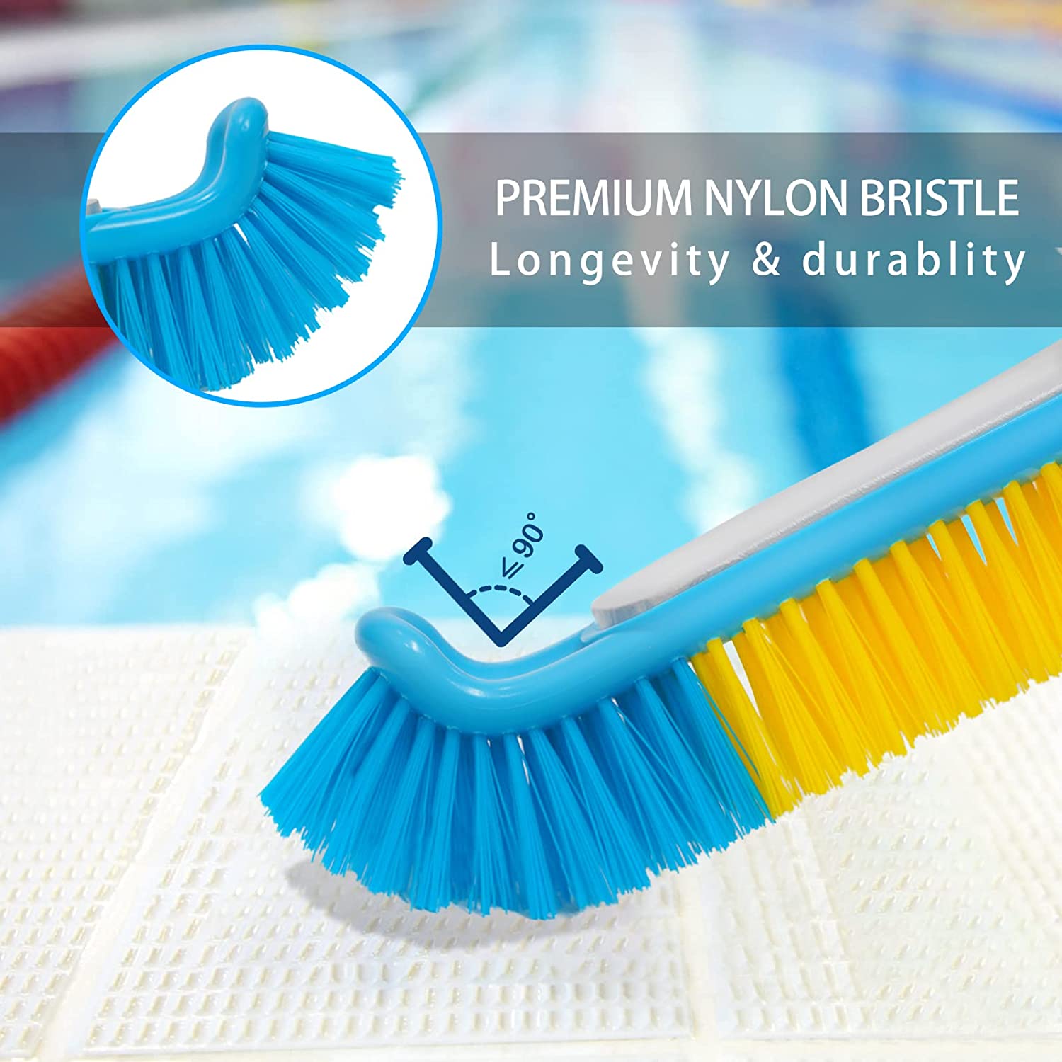 Pool Brush with Curved Brush