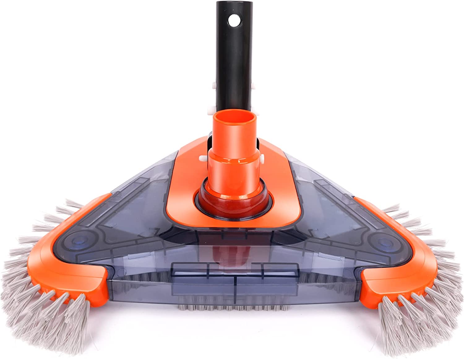 Pool Vacuum Head with Side Brush & Universal Rotatable Hose Adapter