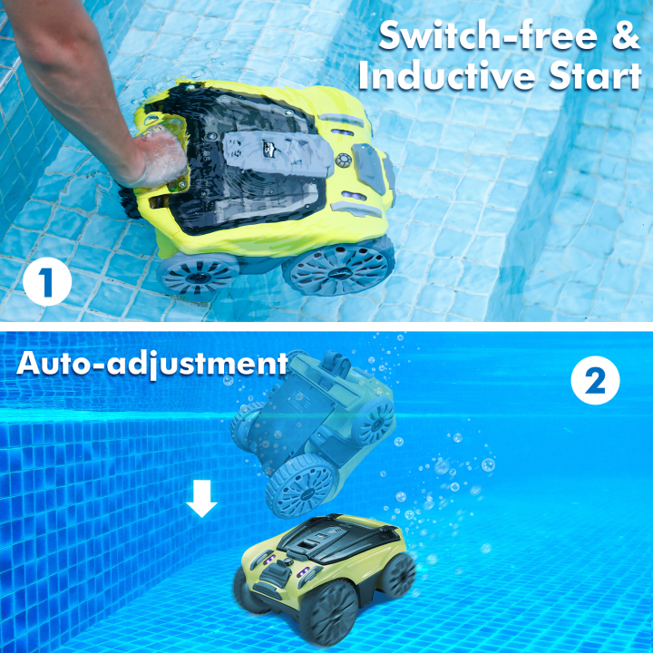 AquafyshELF08 Pro Cordless Swimming Pool Robot Cleaner