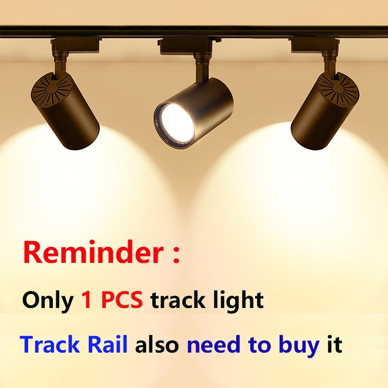 Led Track Light Fixture COB Track Lighting 220V Lamp Rail Spot Lights Clothing Shop Store Home Led 12/20/30W Spotlight
