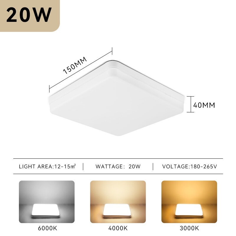 Canmeijia Led Ceiling Lights Hight brightness Emitting color 220V 15W/20W/30W/50W Ceiling