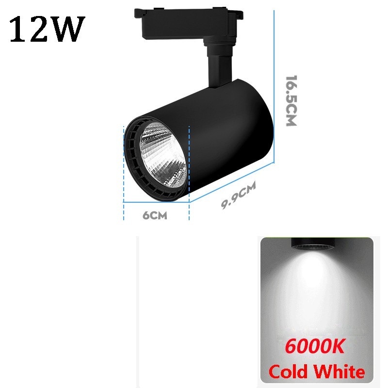 Led Track Light Fixture COB Track Lighting 220V Lamp Rail Spot Lights Clothing Shop Store Home Led 12/20/30W Spotlight