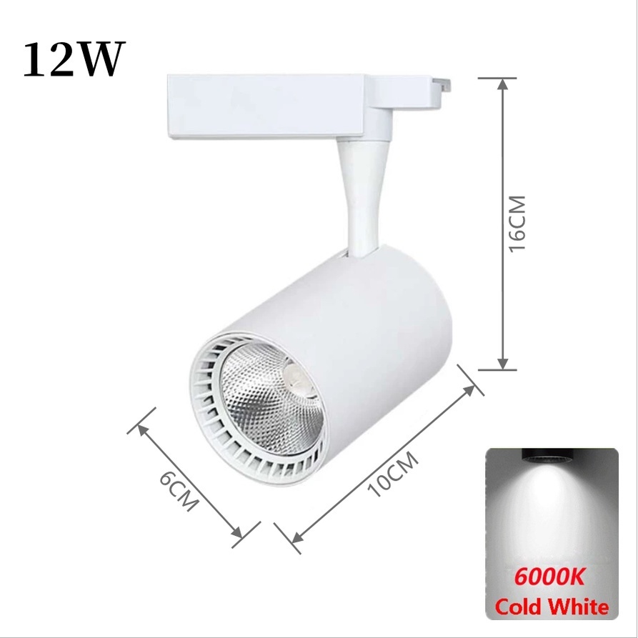 Led Track Light Fixture COB Track Lighting 220V Lamp Rail Spot Lights Clothing Shop Store Home Led 12/20/30W Spotlight