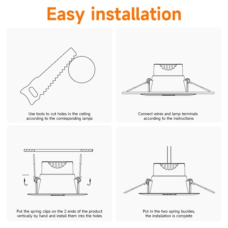 Canmeijia Ultra-Thin Downlight, High Brightness, Eye Care