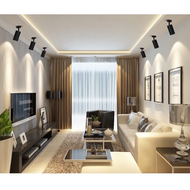 CANMEIJIA 【Ready Stock】 Led Track Light 220V COB Spotlight Rail Lamp 30W Spot Lights Kitchen Fixture For Clothing Store ShopTrack
