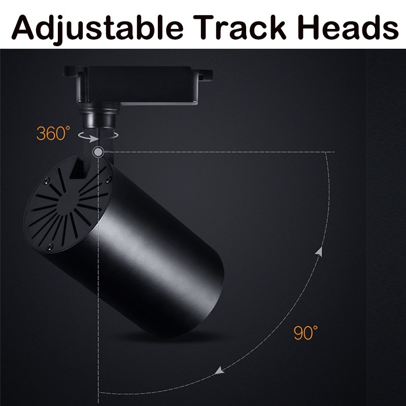 (🔥arrived in 3 days🔥)Whole Set LED Track Light Fixture Rail COB Spotlight | 3 COB + 1 M Rail | Spot Light Track Lamp