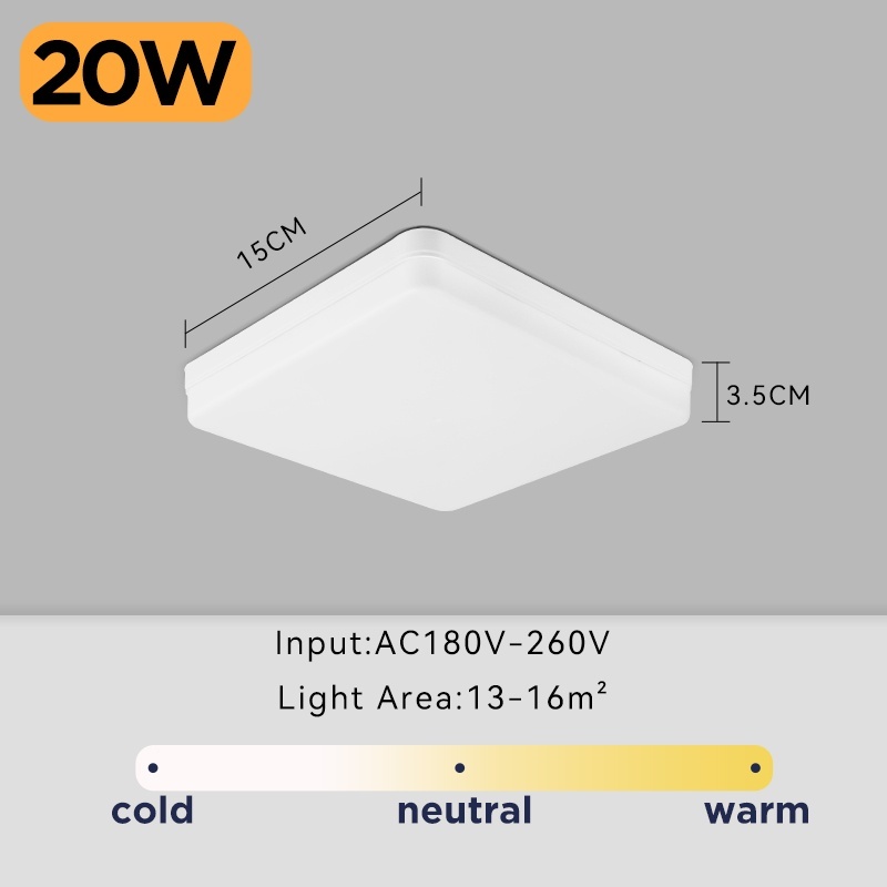 Modern Led Ceiling lamp 20W 30W 50W Square Panel Light 220V Ceiling Lights for Bedroom Kitchen Living Room Indoor Home