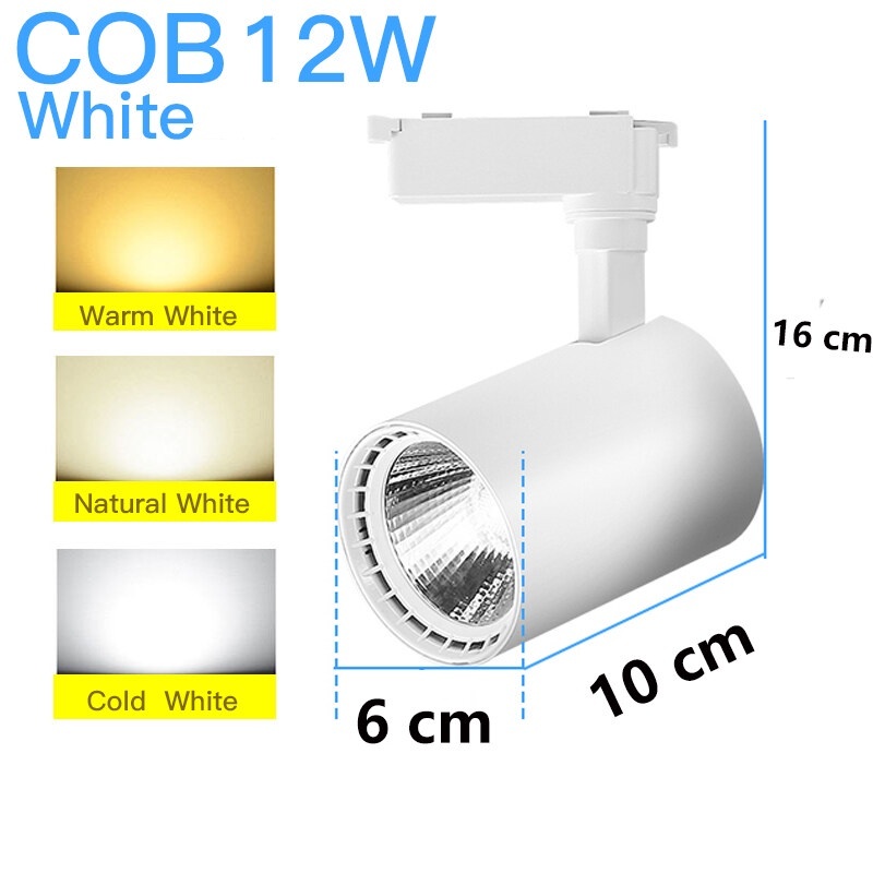 (🔥arrived in 3 days🔥)Whole Set LED Track Light Fixture Rail COB Spotlight | 3 COB + 1 M Rail | Spot Light Track Lamp