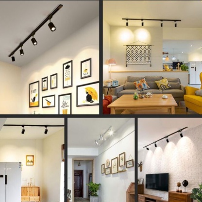 Whole Set 3PCS LED COB Spotlight Track Lights Lens Lamp Clothing Store Shop Exhibition Hall Home Light 12W 20W 30W 40W
