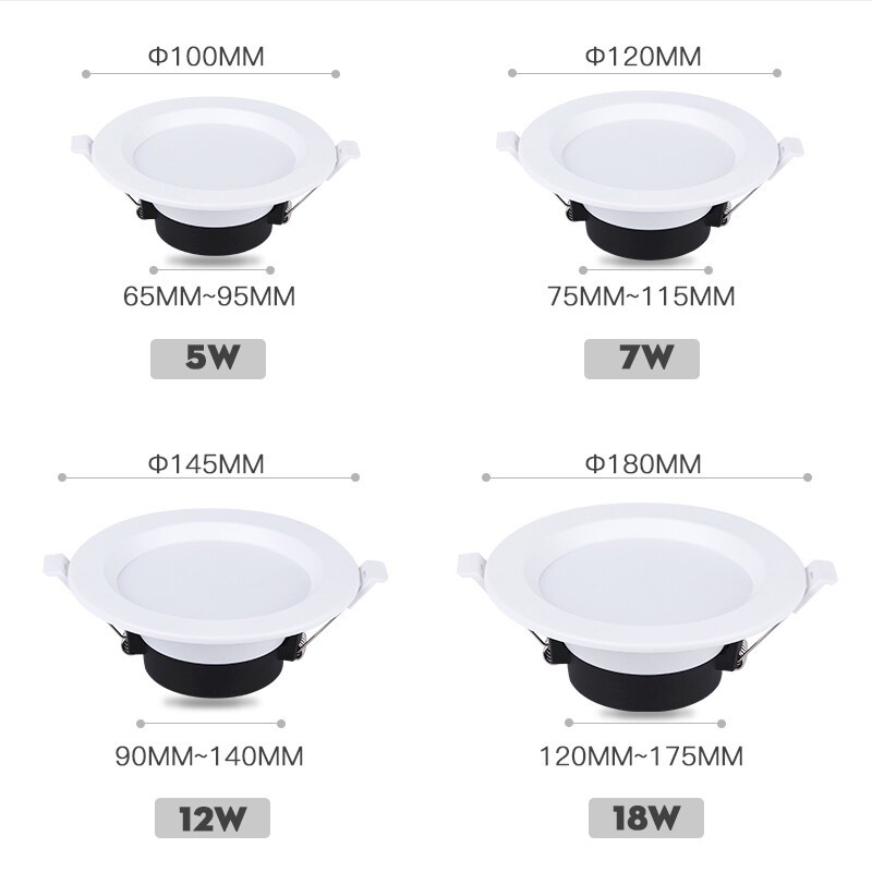 Led eyeball 110/220V Ceiling Round Recessed Down Light Lamp Indoor lighting Spot led 5W/7W/12W/18W Spotlight For Home