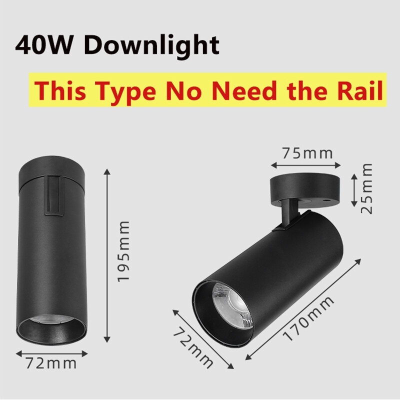 (🔥arrived in 3 days🔥)Whole Set LED Track Light Fixture Rail COB Spotlight | 3 COB + 1 M Rail | Spot Light Track Lamp