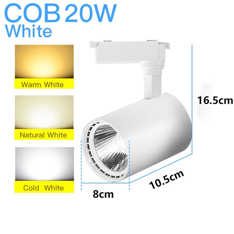 (🔥arrived in 3 days🔥)Whole Set LED Track Light Fixture Rail COB Spotlight | 3 COB + 1 M Rail | Spot Light Track Lamp